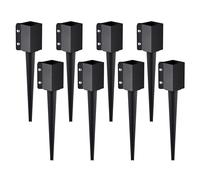 Piquet de Clôture - VEVOR - Piquet d'ancrage de clôture support en métal 8 pcs 610 x 113 x 113 mm intérieur 89 x 89 mm