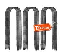 VEVOR Piquets Armature Ancrages de Sol Forme U Acier Galvanisé 254x55,88mm Lot de 12