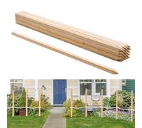VEVOR Piquets de Clôture Jardin en Bois, Lot de 25, Poteaux Bois à Pointe 19,05 x 19,05 x 1219,2 mm, Piquets pour Clôtures Anti-érosion, Délimiter les Zones de Jardin, Support de Croissance de Plantes