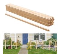 VEVOR Piquets de Clôture Jardin en Bois, Lot de 25, Poteaux Bois à Pointe 19,05 x 19,05 x 914,4 mm, Piquets pour Clôtures Anti-érosion, Délimiter les Zones de Jardin, Support de Croissance des Plantes
