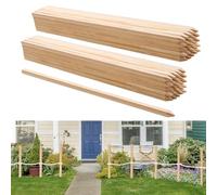 VEVOR Piquets de Clôture Jardin en Bois, Lot de 50, Poteaux Bois à Pointe 19,05 x 19,05 x 914,4 mm, Piquets pour Clôtures Anti-érosion, Délimiter les Zones de Jardin, Support de Croissance des Plantes