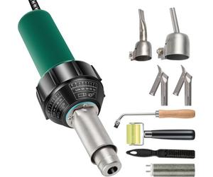 VEVOR Pistolet à Air Chaud de Soudage 1600 W Torche de Soudage à Air Chaud avec 4 Buses Pistolet de Soudage PVC Réglable 40 - 600℃ Kit de Soudure 8 pièces Réparation Sol Toit en Plastique PVC PP PE