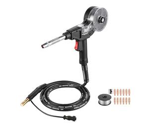 VEVOR Pistolet à Bobine MIG 135 A Torche à Bobine MIG Remplacement pour Miller Spoolmate 100, avec Câble 3 m, 5 Embouts Contact 0,9 mm 5 Embouts Contact 0,8 mm Supplémentaires, Fil Soudage Alu 0,9 mm