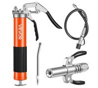 VEVOR Pistolet à Graisse Manuel 551 bar Pistolet Graisseur Poignée 0,4 L pour Machines Automobiles Agricoles Industrielles, Flexible 45,7 mm Raccord de Graisseur Tube d'Extension Rigide 1 Buse Pointue