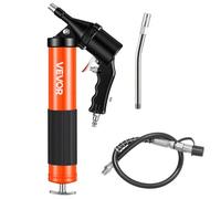 VEVOR Pistolet à Graisse Pneumatique 413 bar Pistolet Graisseur à Une Main Capacité 0,4 L pour Machines Automobiles Agricoles Industrielles, Tuyau Flexible 45,7 cm Tube Extension Rigide 2 Buses Plates