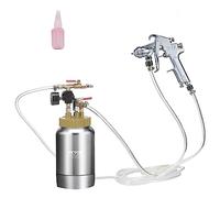 VEVOR Pistolet à Peinture avec Réservoir Portable 2 L Pot de Pression de Peinture Entrée d’Air 6,4 mm Sortie 9,5 mm Pulvérisateur de Peinture Buse 1,8 mm Pression Max 45 PSI pour Décoration Intérieure