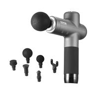 VEVOR Pistolet de massage musculaire, 8 vitesses, appareil de massage tissus profonds à percussion pour athlètes, masseur de muscles à 6 têtes portatif pour soulager la douleur, relaxation musculaire