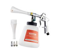 VEVOR Pistolet Nettoyage Voiture à Air Haute Pression 6-9,2 bars 2 Buses, Réservoir 1 L, Tuyau Caoutchouc, pour Éliminer Saleté Poussière Surface, Fonctionne avec Compresseur d'Air 1/4 NPT Non Inclus
