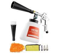 VEVOR Pistolet Nettoyage Voiture à Air Haute Pression 6-9,2 bars 2 Buses, Réservoir 1 L, Tuyau Rotatif Alu, pour Éliminer Saleté Poussière Surface, Fonctionne avec Compresseur d'Air 1/4 NPT Non Inclus