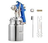VEVOR Pistolet Pulvérisateur à Peinture Pneumatique par Siphon 1000 cc, avec Buse 1,8 mm, Débit et Volume d'Air Réglables, Pistolet à Peinture Automobile à Air Comprimé pour Meubles, Murs, Voitures