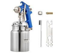 VEVOR Pistolet Pulvérisateur à Peinture Pneumatique par Siphon 1000 cc, avec Buse 1,8 mm, Débit et Volume d'Air Réglables, Pistolet à Peinture Automobile à Air Comprimé pour Meubles, Murs, Voitures