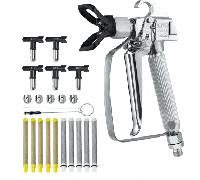 VEVOR Pistolet pulvérisateur peinture sans air haute pression 248 bar 5 embouts