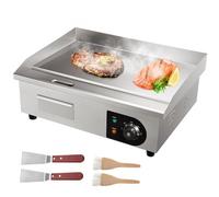 VEVOR Plancha Électrique Plaque à Snacker Commerciale Plate 54x30cm 3kW 50-300°C
