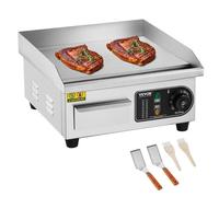 Plancha Électrique-VEVOR-2000 W-Plaque à Snacker Commerciale-Température Réglable 50-300 °C-Barbecue, Restaurant