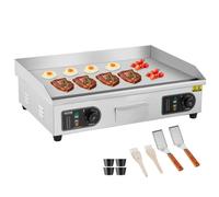VEVOR Plancha Électrique Commerciale 4kW Réglable 50-300° C Restaurant Barbecue