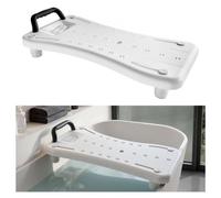 VEVOR Planche de Bain, Banc de Transfert pour Baignoire avec Poignée, Capacité de 150 kg, Pieds Antidérapants Réglables pour Adultes, Personnes Âgées et Handicapés, pour Baignoires de 41 cm à 62 cm