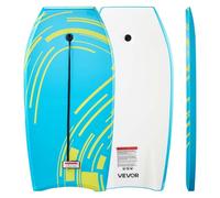 VEVOR Planche de Bodyboard 105,5 cm, Bodyboard de Plage avec Noyau en Mousse EPS et Leash de Poignet, Matériel de Surf Sport Nautique pour Débutants et Jeunes jusqu'à 81,7 kg, Planche de Boogie Bleue