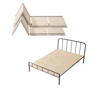 VEVOR Planche de Lit Double Full Size 180 x 130 x 1 cm, Lot de 8 Sommiers Panneaux Pliables avec Connexion, Support de Matelas en Bois pour Lit Superposé, pour Maison, Hôtel, Dortoir et Appartement