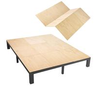 Planche de Lit Pliable-VEVOR-177x208 cm, Sommier à Lattes, Bunkie sous Matelas en Contreplaqué, Format Cal King Size