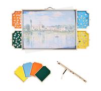 VEVOR Planche de Puzzle 1000 Pièces, Table de Puzzle en Bois 735x535 mm, Plateau Casse-Tête Rotatif Portable, avec 4 Tiroirs Colorés et Couverture, Réglable à 2 Angles d'Inclinaison, Amateurs