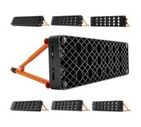 VEVOR Planche de Rebond pour Football 99x24,5 cm, Mur de Rebond Portable Réversible à Double Surface, Équipement d'Entraînement de Foot pour Passes et Réflexes, Panneau à 3 Angles Réglables, Noir