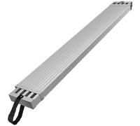 VEVOR Planche d'Échafaudage Télescopique en Aluminium 2,44-3,96 m, 317,5 mm Largeur, 227 kg, Extension Avec Plate-forme Antidérapante, Accessoire d'Échelle