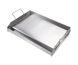 VEVOR Plaque à Griller Pré-assaisonnée 608x403 mm Plancha Gril Rectangulaire en Acier Inoxydable Anti-adhésive Plaque de Cuisson Épaisseur 2 mm pour Gazinière Cuisinière à Gaz à 2 Brûleurs Barbecue