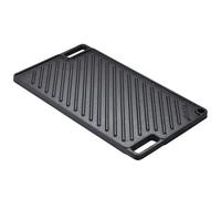VEVOR Plaque à Griller Pré-assaisonnée Réversible 425x246 mm Plancha Gril Rectangulaire en Fonte Anti-adhésive Plaque de Cuisson Épaisseur 3,3 mm pour Gazinière Cuisinière à Gaz à 2 Brûleurs Barbecue