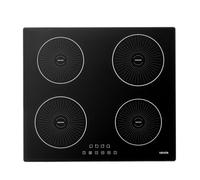 VEVOR Plaque à Induction 4 Feux 59 cm Table de Cuisson Encastrable 7000 W, pour Cuisine Camping-car, Électrique, 9 Niveaux de Chauffe, Écran Tactile LED, Surface Vitrocéramique, Sécurité Enfants