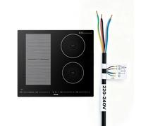 VEVOR Plaque à Induction 4 Foyers 59 cm Table de Cuisson Encastrable 7200 W, pour Cuisine Camping-car, Électrique, 9 Niveaux de Chauffe, Écran Tactile LED, Surface Vitrocéramique, Sécurité Enfants