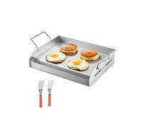 VEVOR Plaque de cuisson acier inox poêle à barbecue à dessus plat 425 x 270 mm