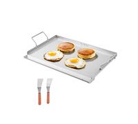VEVOR Plaque de cuisson acier inox poêle à barbecue à dessus plat 585 x 365 mm