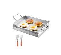 VEVOR Plaque de cuisson acier inox poêle à barbecue à dessus plat 425 x 270 mm