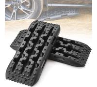 VEVOR Plaque de Désenlisement 10 T avec PP, Tapis de Traction pour Tout-Terrain/Voiture/Pick-up/SUV/Camping-Car, Planche de Récupération de Sable Boue Neige, Sac de Rangement, Court, Noir, 2PCs