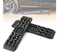 VEVOR Plaque de Désenlisement 10 T avec PP, Tapis de Traction pour Tout-Terrain/Voiture/Pick-up/SUV/Camping-car, Planche de Récupération de Sable Boue Neige, Sac de Rangement, Long, Noir, 2PCs