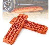 VEVOR Plaque de Désenlisement 10 T avec PP, Tapis de Traction pour Tout-Terrain/Voiture/Pick-up/SUV/Camping-Car, Planche de Récupération de Sable Boue Neige, Sac de Rangement, Long, Orange, 2PCs