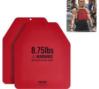 VEVOR Plaques lestées pour gilet lesté, paires de 3,97 kg, plaques de poids pour gilet, en acier de qualité supérieure, coupe ergonomique profilée WOD pour la musculation, la course à pied, le fitness