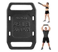 VEVOR Plaque de Lestage pour Rucking Poids en Fonte pour Sac à Dos 20,4 kg, pour Randonnée Marche Lestée Musculation Gym, 1 Pièce, Plaque Lestée avec Poignée de Préhension, Surface Texturée, Noir