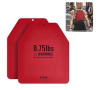 VEVOR Plaque pour Gilet Lesté, Plaques de Lestage en Acier 2 Pièces de 4 kg, pour Course à Pied Jogging Randonnée Entraînement Croisé Fitness Musculation, Poids pour Veste Lestée, Gilet Non Inclus