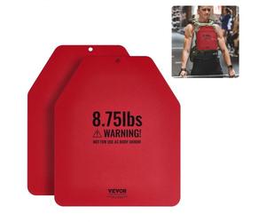 VEVOR Plaque pour Gilet Lesté, Plaques de Lestage en Acier 2 Pièces de 4 kg, pour Course à Pied Jogging Randonnée Entraînement Croisé Fitness Musculation, Poids pour Veste Lestée, Gilet Non Inclus