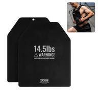 VEVOR Plaque pour Gilet Lesté, Plaques de Lestage en Acier 2 Pièces de 6,6 kg, pour Course Jogging Randonnée Entraînement Croisé Fitness Musculation, Poids pour Veste Lestée, Gilet Non Inclus