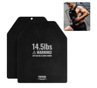 VEVOR Plaque pour Gilet Lesté, Plaques de Lestage en Acier 2 Pièces de 6,6 kg, pour Course Jogging Randonnée Entraînement Croisé Fitness Musculation, Poids pour Veste Lestée, Gilet Non Inclus
