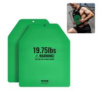 VEVOR Plaque pour Gilet Lesté, Plaques de Lestage en Acier 2 Pièces de 8,9 kg, pour Course Jogging Randonnée Entraînement Croisé Fitness Musculation, Poids pour Veste Lestée, Gilet Non Inclus