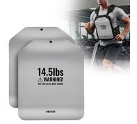 VEVOR Plaque pour Gilet Lesté, Plaques de Lestage Incurvées 2PCs Total 13,35 kg, pour Course Jogging Randonnée Entraînement Croisé Fitness Musculation, Poids pour Veste Lestée en Acier, Pas de Gilet