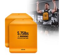 VEVOR Plaque pour Gilet Lesté, Plaques de Lestage Incurvées 2PCs Total 5,1 kg, pour Course Jogging Randonnée Entraînement Croisé Fitness Musculation, Poids pour Veste Lestée en Acier, Gilet Non Inclus