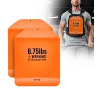 VEVOR Plaque pour Gilet Lesté, Plaques de Lestage Incurvées 2PCs Total 8,05 kg, pour Course Jogging Randonnée Entraînement Croisé Fitness Musculation, Poids pour Veste Lestée en Acier, Pas de Gilet