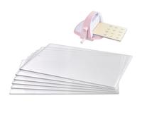 VEVOR Plaques de Découpe, 6 PCS, 308x216x3 mm, Tapis Plastique en Polycarbonate Transparent, Compatible avec Machine de Découpe et de Gaufrage VEVOR KM-1885, pour Scrapbooking et Création de Cartes