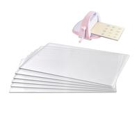 VEVOR Plaques de Découpe, 6 PCS, 308x216x3 mm, Tapis Plastique en Polycarbonate Transparent, Compatible avec Machine de Découpe et de Gaufrage VEVOR KM-1885, pour Scrapbooking et Création de Cartes