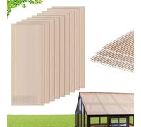 VEVOR Plaques de Toiture Polycarbonate 152x61x0,6 cm, Lot de 12, Plaques Alvéolaires Double Paroi pour Toiture de Pergola, Tonnelle, Abri de Jardin, Poulailler et Serre, Panneaux Antichoc, Brun Clair
