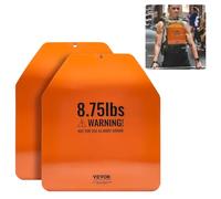 VEVOR Plaques lestées incurvées pour Gilet lesté, Paires de 3,97 kg, plaques de Poids pour Gilet, en Acier de qualité supérieure, Coupe Ergonomique profilée WOD pour la Musculation, la Course à Pied